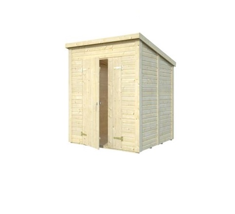 Cabanes à toit plat, Abri de jardin TOLEDO II (19mm),2,6x2,6x2,2m  (2,4x2,4m) avec le toit plat