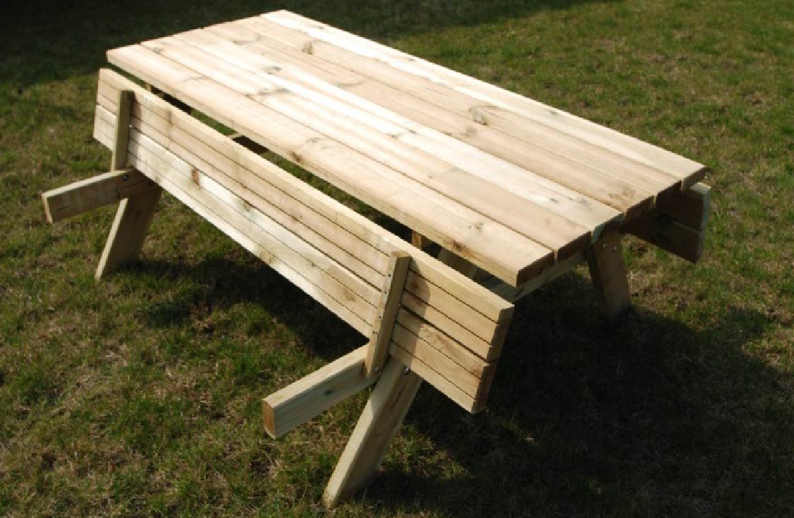 Ensemble table et bancs pique-nique 150 cm - mobilier de jardin - sièges